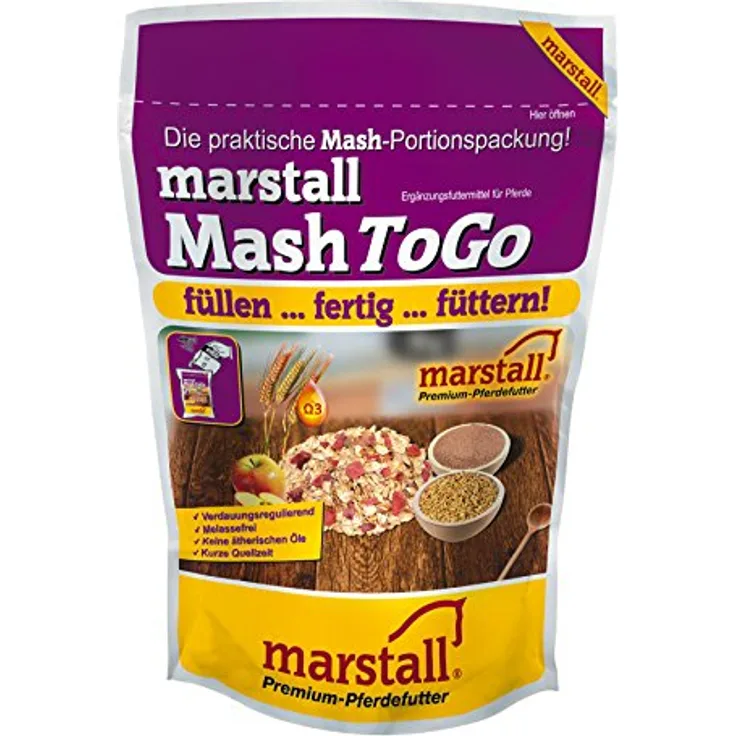 marstall Premium-Pferdefutter MashToGo, schnell zubereitet, ohne Melasse, 500 g