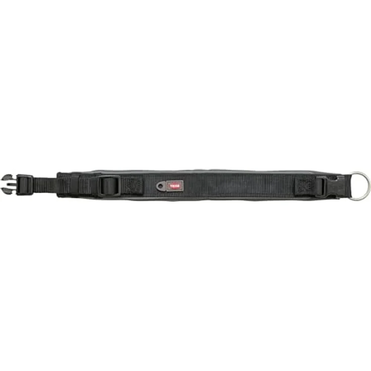 Trixie Premium Halsband L-XL, verstellbar für Hunde mit Halsumfang 53–62 cm, neoprengepolstert, schwarz, reißfestes Gurtband – Bild 2
