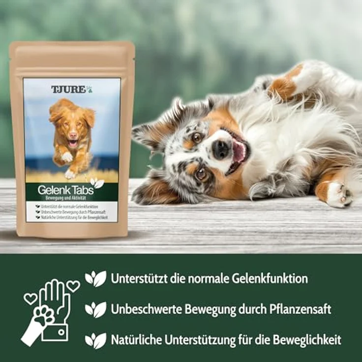 TJURE Tjure Gelenk Tabs, Hundefutter mit Glucosamin, MSM und Chondroitinsulfat zur Unterstützung der Gelenkgesundheit, 250g (ca. 70 Tabs) – Bild 6
