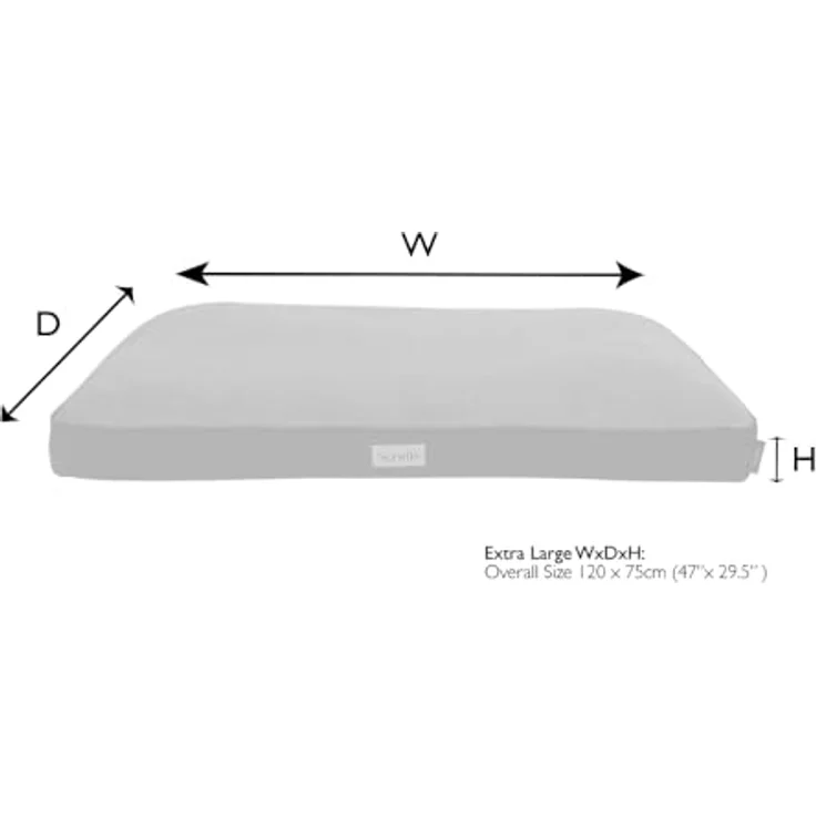 Scruffs Harvard Memory Foam Orthopädische Hundematratze für Hunde mit Gelenkschmerzen (XL), wasserfest, grau – Bild 3