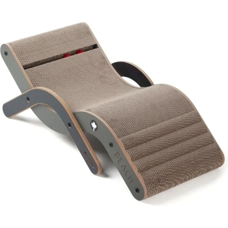 Canadian Cat Company Kratzbrett Design-Kratzmöbel Beach Chair, Katzenliege, Sonnenliege für Katzen, dunkel, 70 x 35 x 25 cm – Bild 5