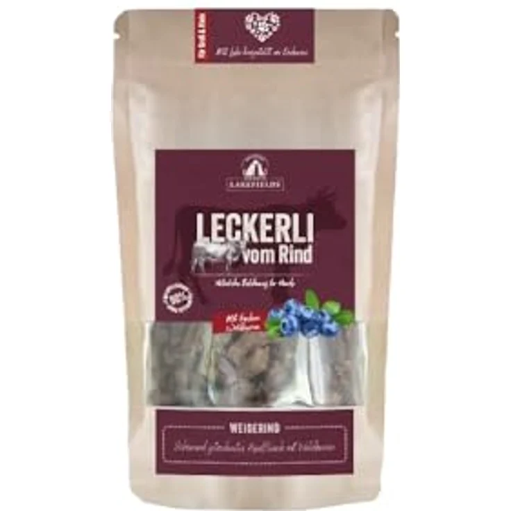 Lakefields Leckerli für Hunde, Doppelpack 2 x 150 g, mit 90% Rindfleisch, schonend getrocknet, Monoprotein, ohne Getreide und Zucker – Bild 2