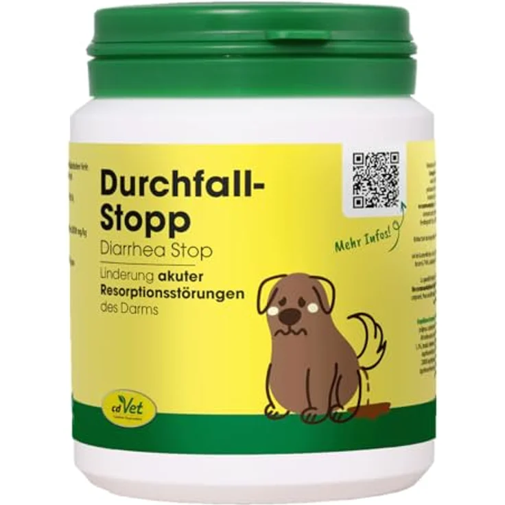 cdVet DurchfallStopp, Diätfutter für Hunde bei akutem Durchfall, 180 g mit präbiotischer Hefe – Bild 1