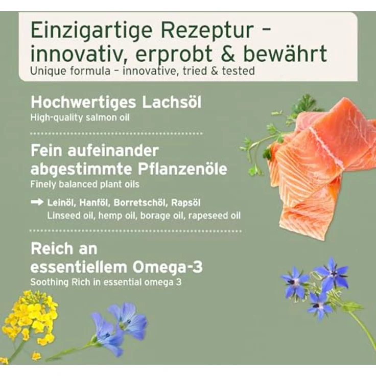 AniForte Arthro Omega Öl 250 ml, Diätergänzungsfuttermittel für Hunde mit hochwertigem Lachsöl und Omega-3-Fettsäuren zur Unterstützung der Gelenke und Knorpel – Bild 4