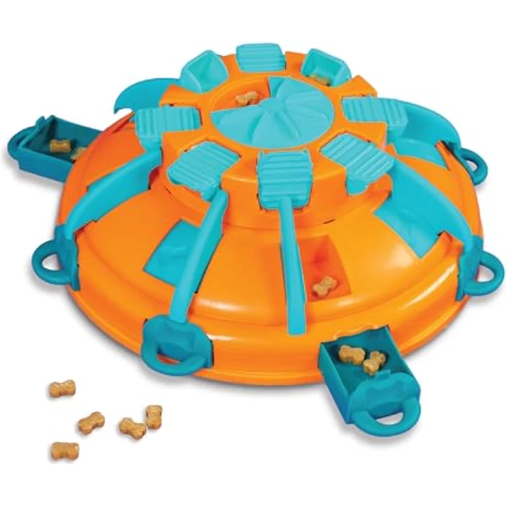 Outward Hound Tower of Treats Level 4, Expert Hundespielzeug Puzzle für mentale Anreicherung, orange – Bild 1