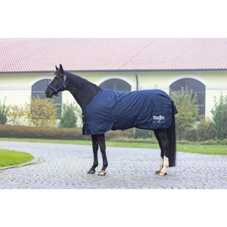 Covalliero Winterdecke RugBe IceProtect 200g, Pferdedecke mit perfekter Passform, Dark Navy, 145 cm – Bild 1