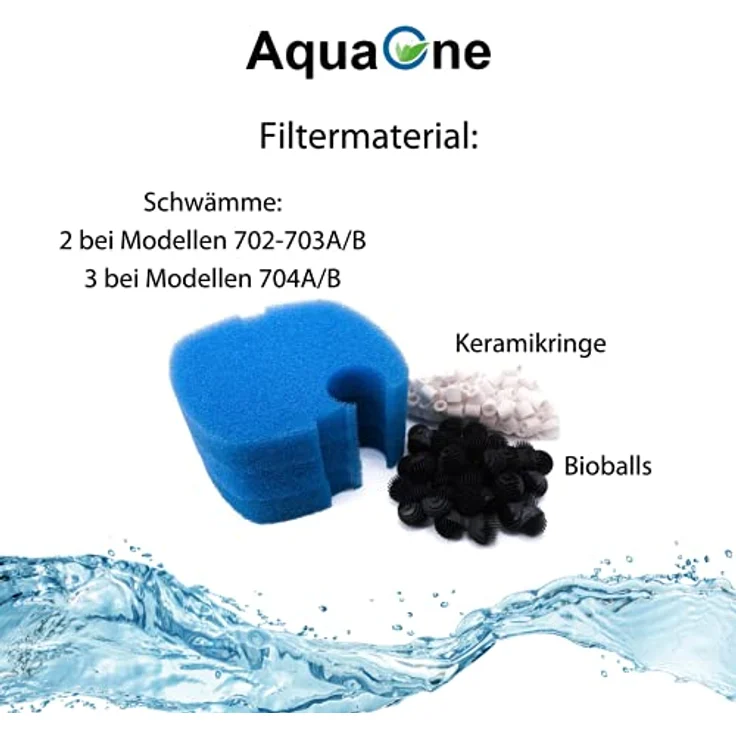 AquaOne Außenfilter HW-704B 2000 L/h, inkl. 9 Watt UVC Lampe für Aquarien bis 1000 Liter, leistungsstark und leise, geeignet für Süßwasser und Meerwasser Becken – Bild 4