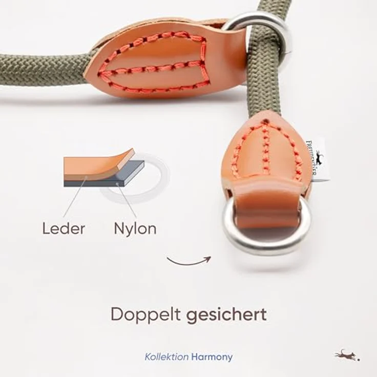 FREUDENTIER Zugstopp Halsband für Hunde, extra starkes Retriever Halsband in Waldgrün, XL, robust und langlebig, ideal für kleine bis große Hunde – Bild 5