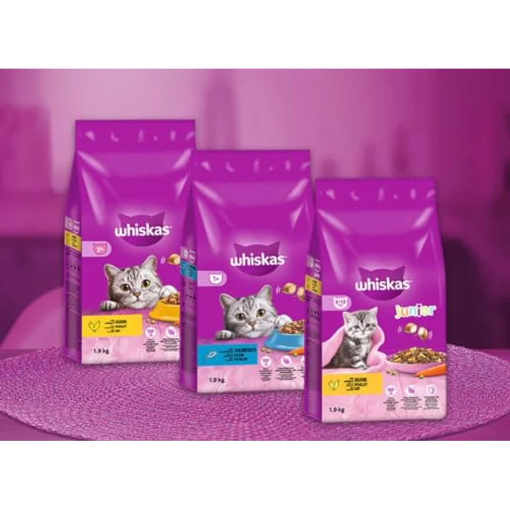 Whiskas Senior 7+, Katzenfutter mit Huhn, 1,9 kg, zur Unterstützung der Harnwege und Zahnpflege, mit Taurin und Vitamin E – Bild 7