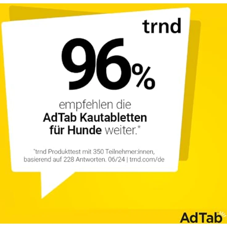 AdTab Hund Kautabletten gegen Zecken & Flöhe, 3 Tabletten Packung mit Rindfleischgeschmack, für Hunde 1,3-2,5 kg, 3 Monate Schutz – Bild 3