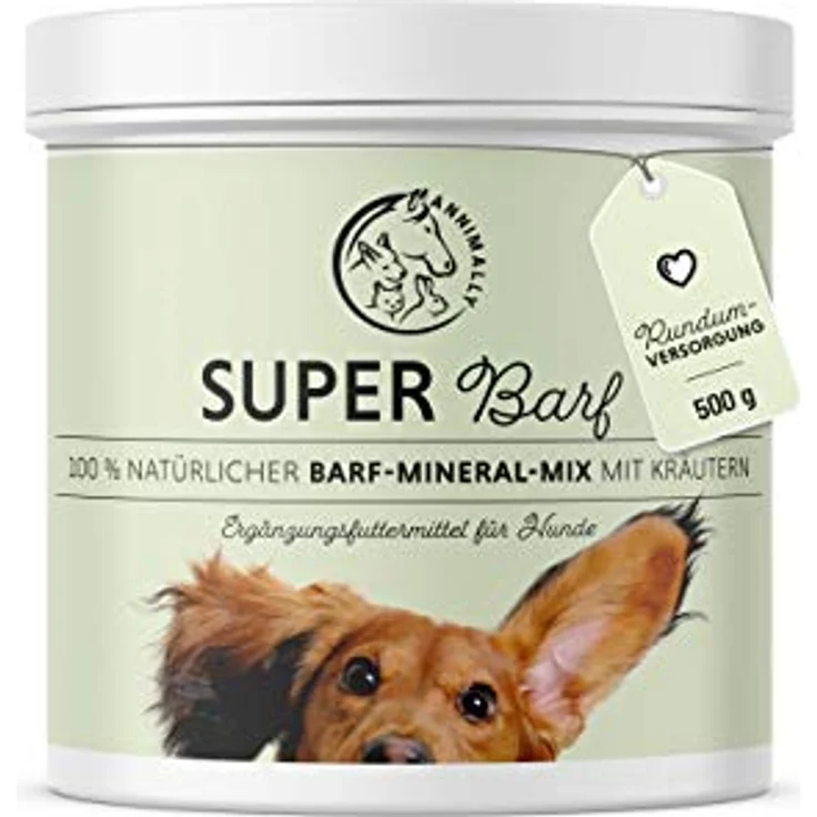 Annimally Super Barf Complete, Barf Zusatz Pulver für Hunde 500g, Vitamine & Mineralien Mix mit Gemüse und Obst, ideal für alle Altersklassen – Bild 1