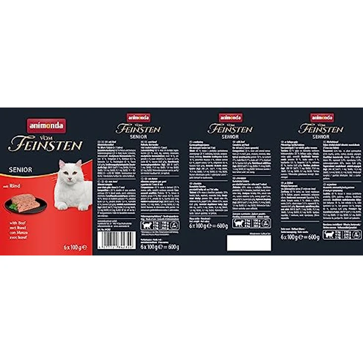 animonda vom Feinsten Senior mit Rind, Katzen-Nassfutter mit Vitaminen, 6x100g – Bild 2