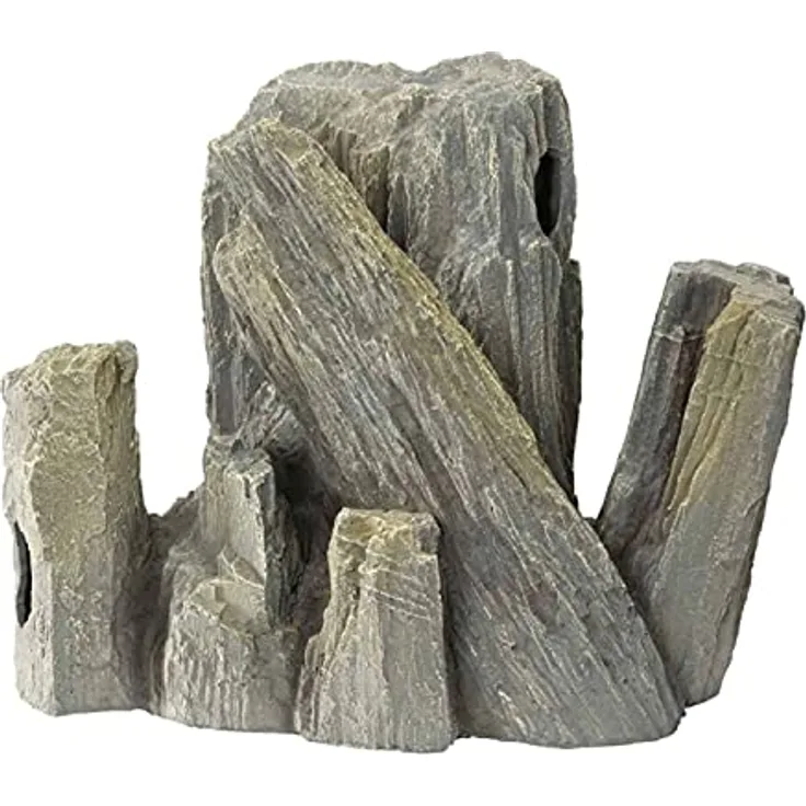 EBI Aqua Della Giant Rock XXL, Aquarium Dekoration aus hochwertigem Polyesterharz, grau, 30 cm hoch