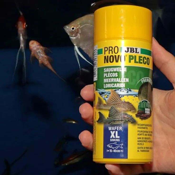 JBL PRONOVO PLECO WAFER, Fischfutter für große Saugwelse, XL, 250ml, naturbelassene Rohstoffe, hohe Akzeptanz – Bild 3