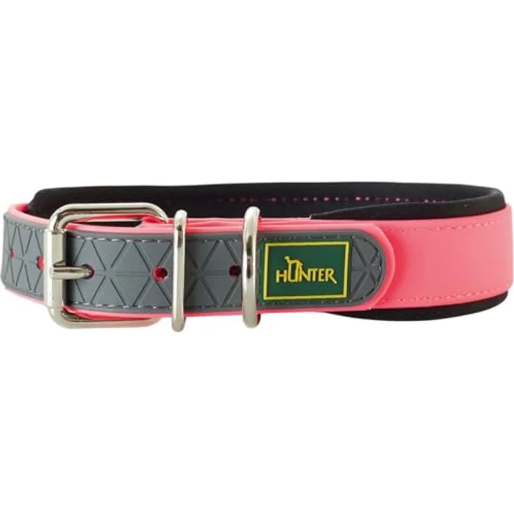 Hunter Hunde-Halsband Convenience Comfort neon-pink S-M – Bild 2