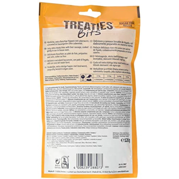 Vitakraft Treaties Bits Liver, Hundesnacks 6x120g, köstlicher Lebergeschmack – Bild 2
