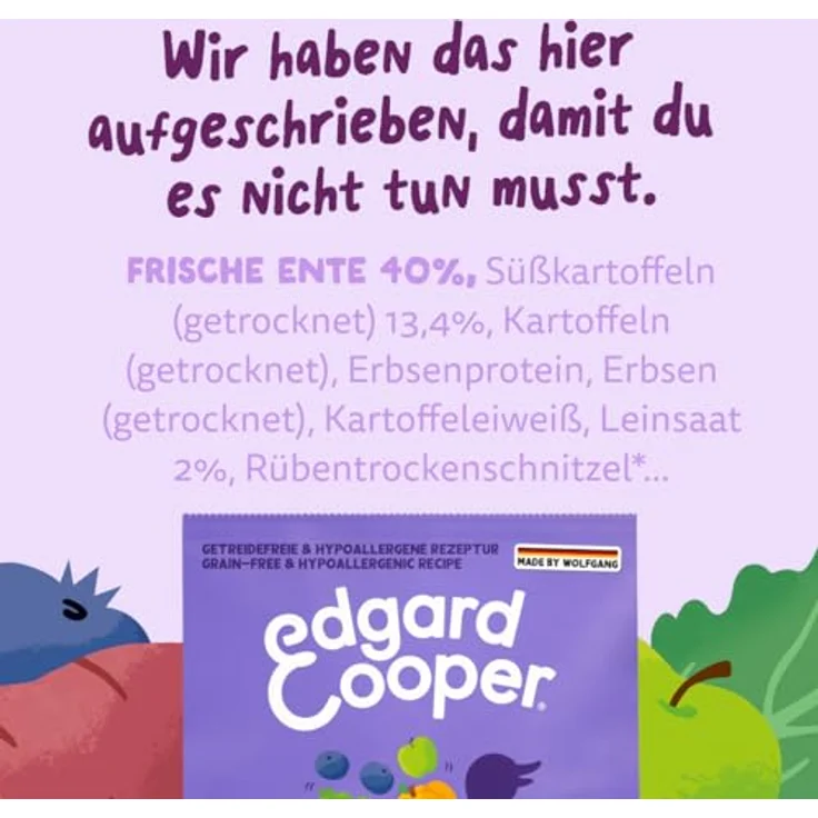 Edgard & Cooper Adult Frische Ente, Getreidefreies Hunde-Trockenfutter mit hochwertigem Protein, 2,5 kg – Bild 7