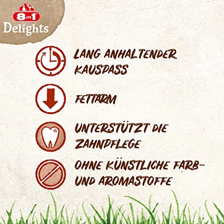 8in1 Delights Strong Knochen L - extra harter Kauknochen für große Hunde über 25 kg, unterstützt Zahnpflege, 1 Stück – Bild 4