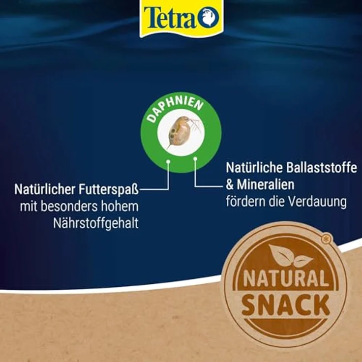 Tetra Delica Daphnia Naturfutter, 100% sonnengetrocknete Wasserflöhe, gesunde Snacks für Zierfische, 100 ml Dose – Bild 4