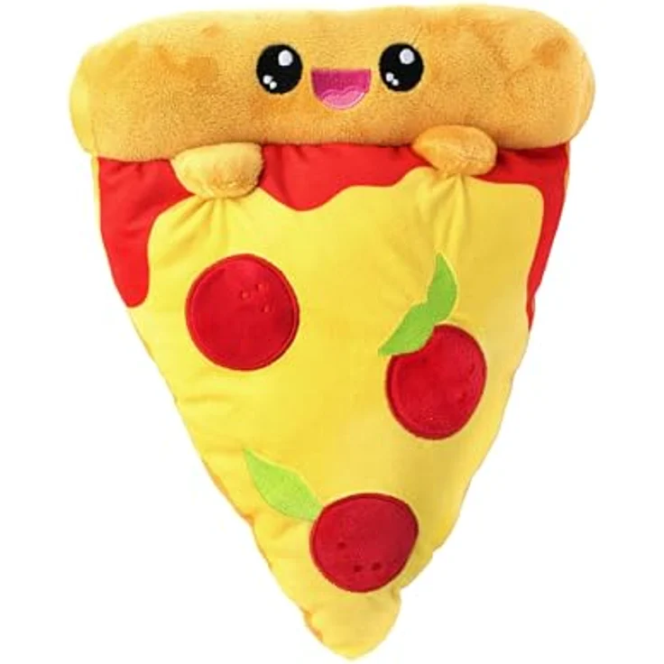 Joytoy (CN) Pizza Kuscheltier mit Kawaii Gesicht - Kuschelig weich, ca. 32 cm, Yummies inspiriert – Bild 2