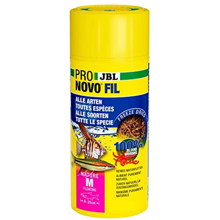 JBL PRONOVO FIL, Rote Mückenlarven, gefriergetrocknete Nahrung für Zierfische 3-10 cm, 250 ml – Bild 1
