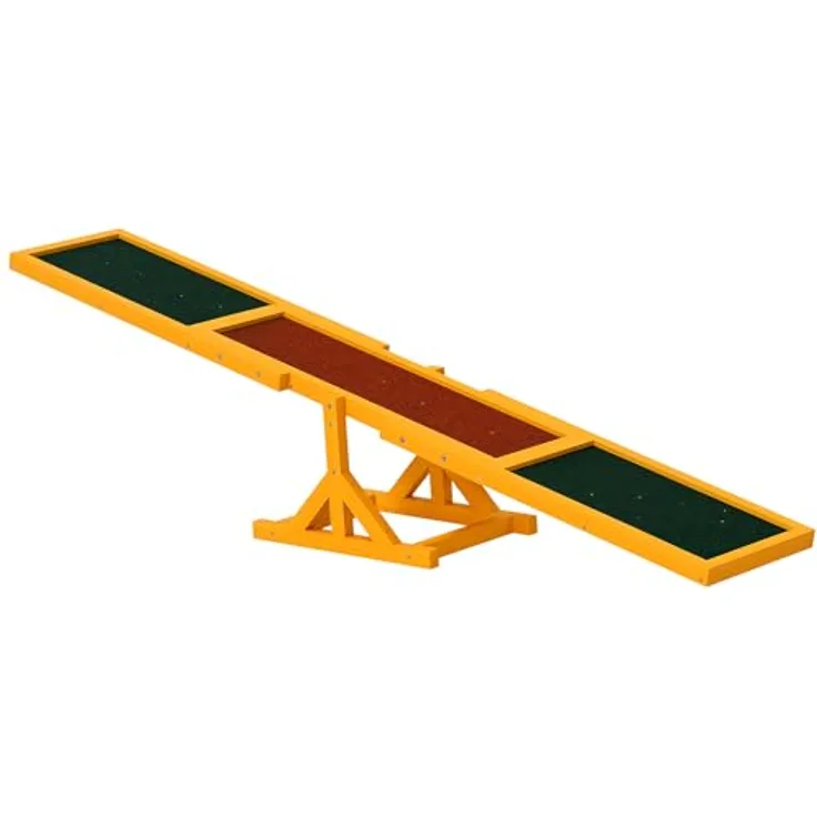 PawHut Hundewippe, Agility Wippe aus Kiefernholz, anti-rutsch Oberfläche, für große Hunde bis 30 kg, 180 x 30 x 30 cm, Natur