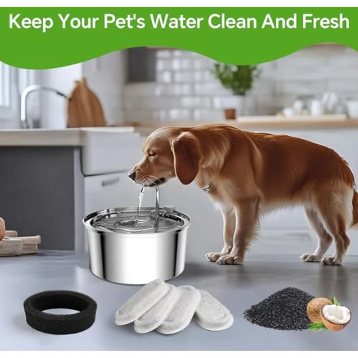 KOMABLEN Katzenbrunnen Filter 24 Stück, 12 Kohlefilter & 12 Schaumfilter für PETLIBRO Trinkbrunnen, effektive Wasserreinigung und Gesundheitsförderung für Katzen und Hunde – Bild 5