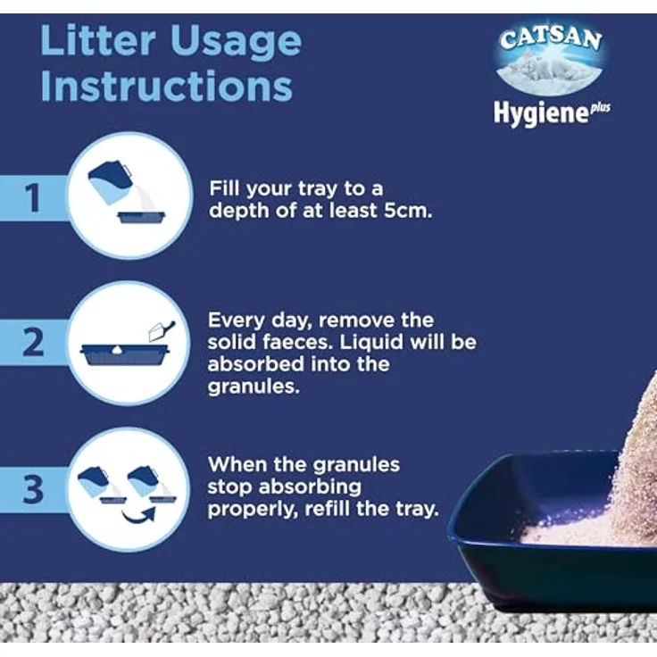 Catsan Hygiene Plus, nicht klumpendes Katzenstreu, feinporgige Hygienekörnchen für optimale Geruchskontrolle, 10l – Bild 5