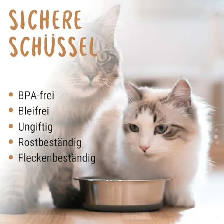 PEGGY11 Edelstahl Hundeschalen, rutschfestes Silikonkautschuk-Bodendesign, 480ml, 2 Stück, geeignet für Toy-Rassen – Bild 3