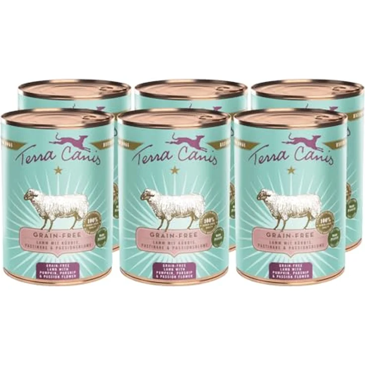 Terra Canis Lamm, Kürbis, Pastinake & Passionsblume - Getreidefreies Nassfutter, 6x400g I Premium Hundefutter in 100% Lebensmittelqualität, glutenfrei & reichhaltig – Bild 1