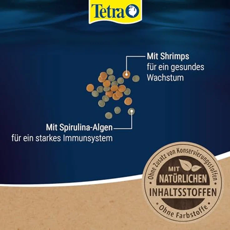 Tetra Wafer Mix, Fischfutter für Bodenfische und Krebse, nährstoffreich mit Shrimps und Spirulina, 250 ml Dose – Bild 4