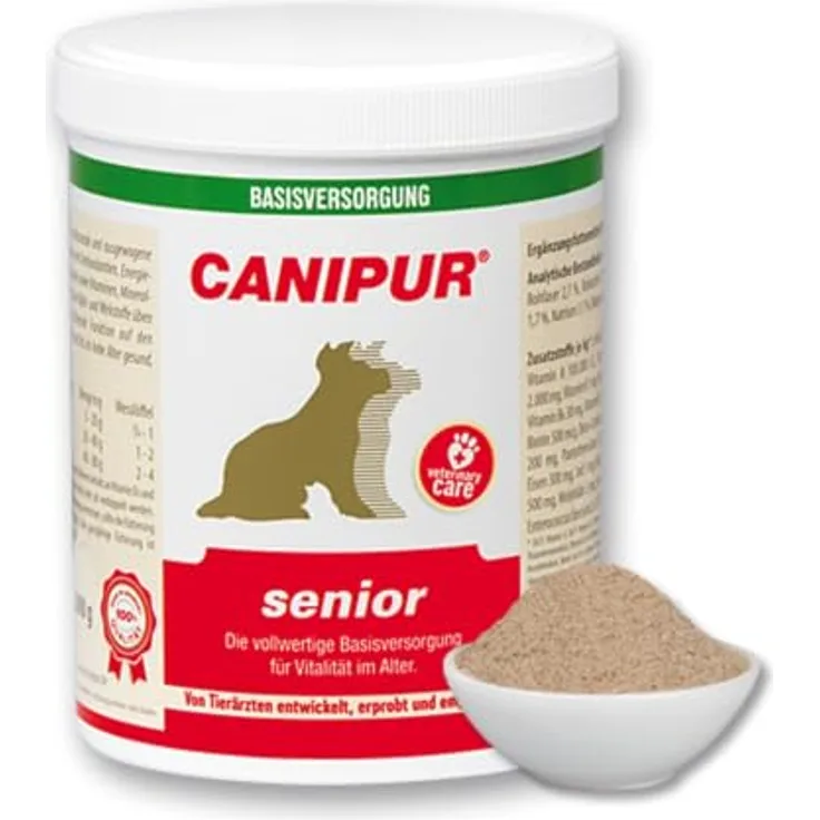 Canipur Senior 500g, Ergänzungsfutter für alternde Hunde mit Vitaminen