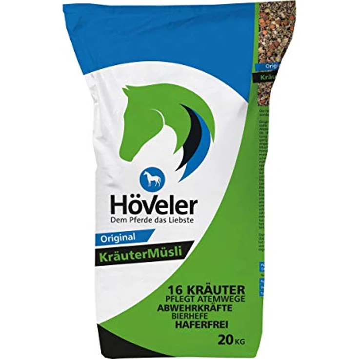 Höveler Original KräuterMüsli, 20 kg, Pferdefutter zur Unterstützung der Atemwege und Abwehrkräfte – Bild 2