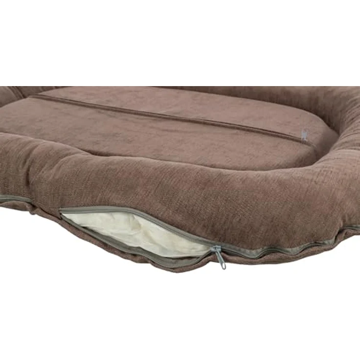 Trixie Hundekissen Vital Lennox, ovales orthopädisches Hundebett in Braun, 70×55cm mit viskoelastischem Schaum und rutschfestem Boden - 371345 – Bild 5