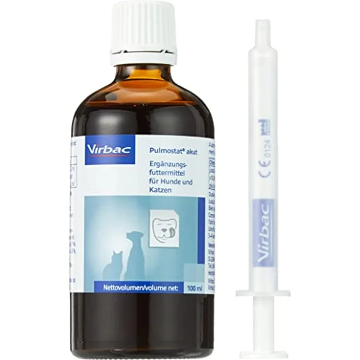 Virbac Pulmostat akut, pflanzlicher Hustensaft für Hunde und Katzen, 100 ml – Bild 1