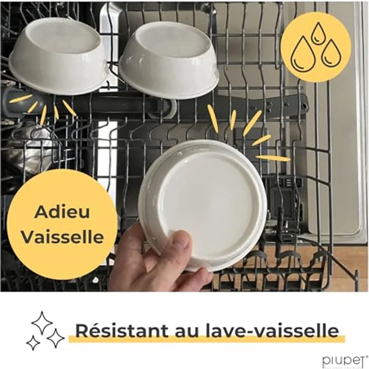 PiuPet® Katzennapf 3er Set, 250ml spülmaschinenfest, ergonomisch erhöht, rutschfest aus Keramik für Katzen & kleine Hunde – Bild 3