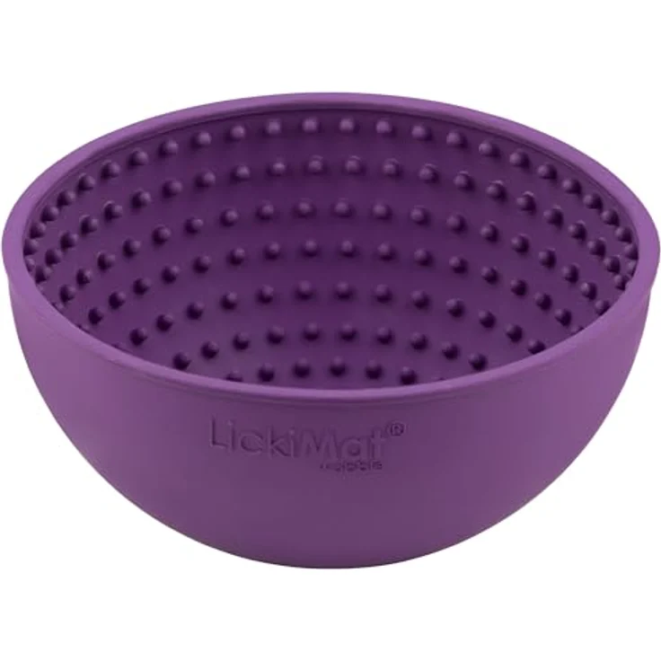 LICKIMAT Wobble, Schleckmatte für Hunde in Purple, fördert langsames Fressen und gesunde Zahnreinigung – Bild 3