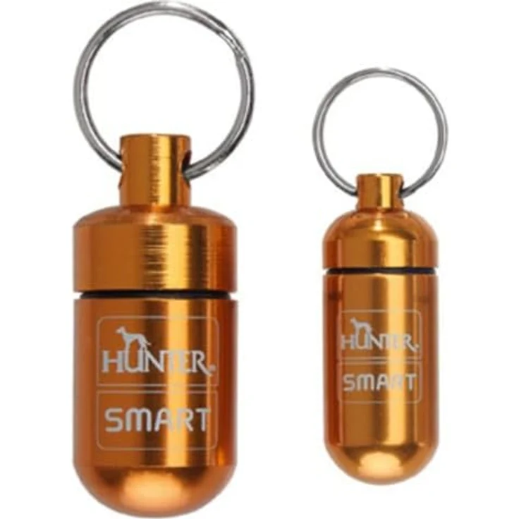 HUNTER Adresshülse M, mit Adresskärtchen, Durchmesser 1,5 cm, orange, Aluminium-Gehäuse mit Gummidichtung – Bild 1