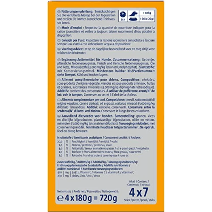 Vitakraft Hundezahnpflegesnack Multipack Dental 3in1, für mittelgroße Hunde ab 10 kg, zuckerfreie Rezeptur, 4 Packungen mit je 7 Sticks – Bild 5