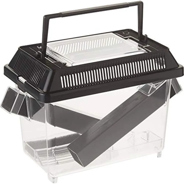 Exo Terra Cricket Pen, Pflegeset für Grillen mit belüfteter Abdeckung, Futter- und Wassernapf, klein (18 x 14 x 11 cm)