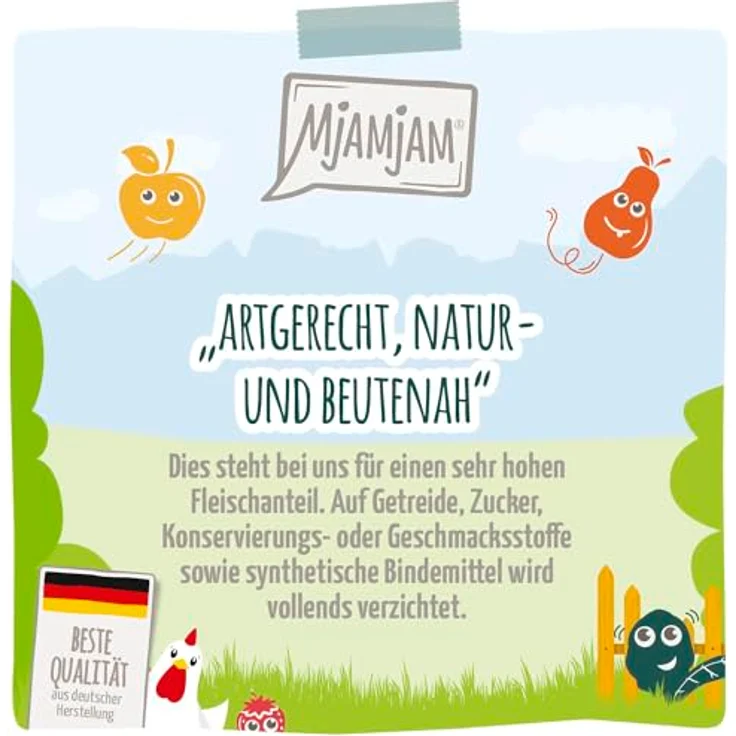 MjAMjAM Chicks und Friends Box, Katzen-Nassfutter mit 6 verschiedenen Sorten, 6x400g – Bild 3