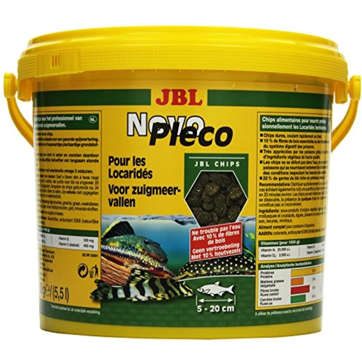 JBL NovoPleco 30309, Alleinfutter für kleine Saugwelse, nährstoffreiche Tabletten mit Spirulina, 5,5 l – Bild 2