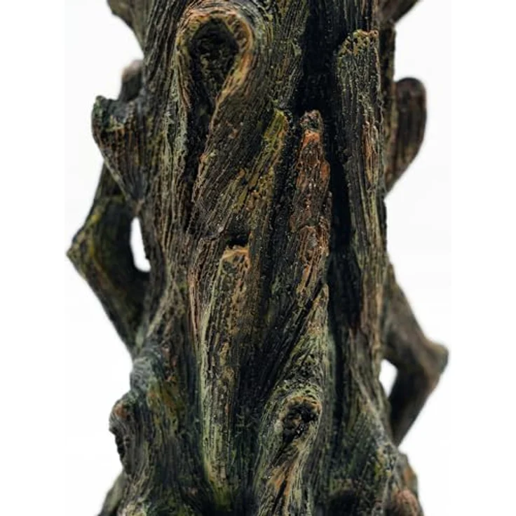 relaxdays Aquariendeko Baum mit Gesicht, detailreiche Dekoration aus Polyresin für Süß- und Salzwasser, braun-grün, ca. 23 x 12 x 11 cm – Bild 7