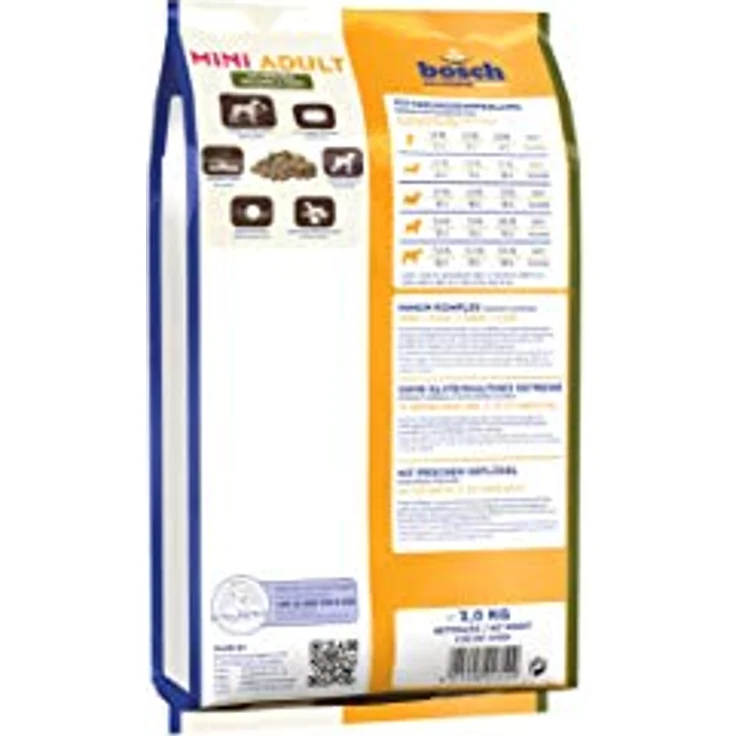 Bosch Mini Adult Geflügel & Hirse, Hundefutter für ernährungssensible Hunde, 3 kg, weizenfrei, magenschonend, kleine Krokette – Bild 4