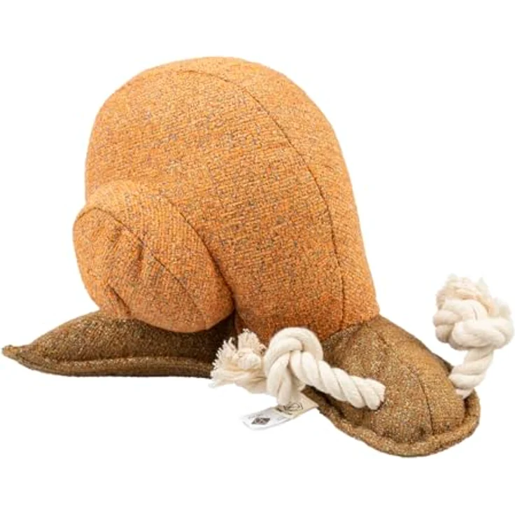 D&D Home Sheldon Hundespielzeug, Chenille, 25 x 12 x 20 cm, Braun, Antennen aus geknotetem Seil, Quietschelement in Kreppform, robuster Innenstoff, niederländisches Design – Bild 2