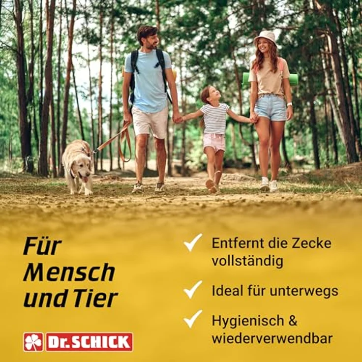 Dr. SCHICK Zeckenpinzette, Edelstahl mit abgewinkelten Spitzen, präzise Zeckenentfernung für Menschen und Tiere – Bild 5