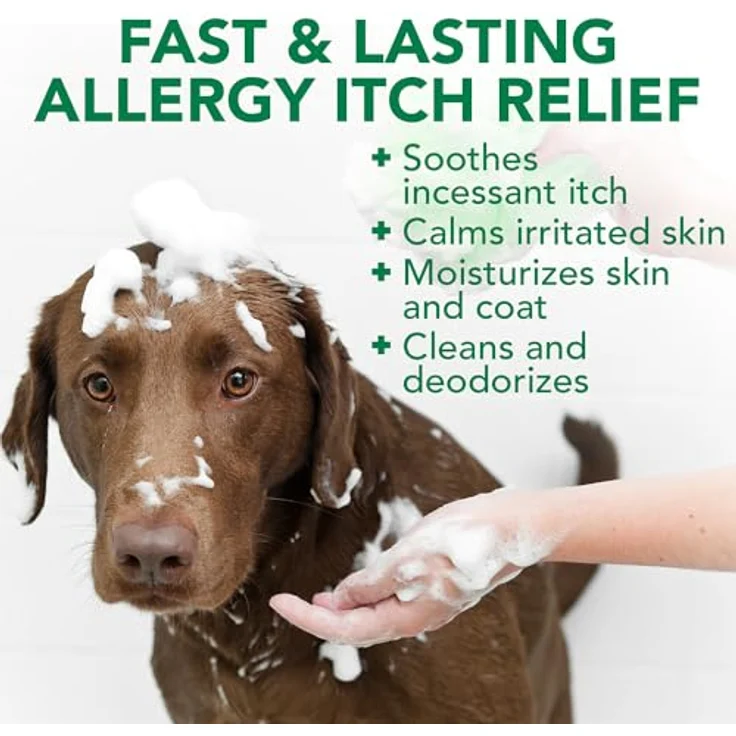 Vet's Best Allergie Juckreiz Relief Hundeshampoo, Sanfte Formel zur Linderung von juckender Haut bei saisonalen Allergien, 500ml – Bild 3