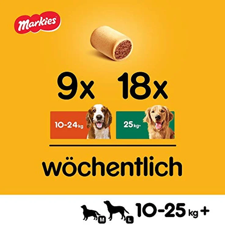 Pedigree Markies Hundesnacks mit Markknochengeschmack, 5 Packungen (5 x 1,5 kg), knusprige Kekse mit Omega 3 und Vitaminen – Bild 5