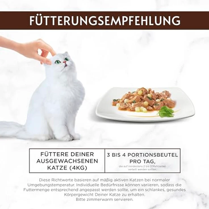 Gourmet A la Carte Katzenfutter nass, Sorten-Mix mit Huhn, Rind, Forelle und Seelachs, 60er Pack (60 x 85g), ohne künstliche Zusatzstoffe – Bild 5