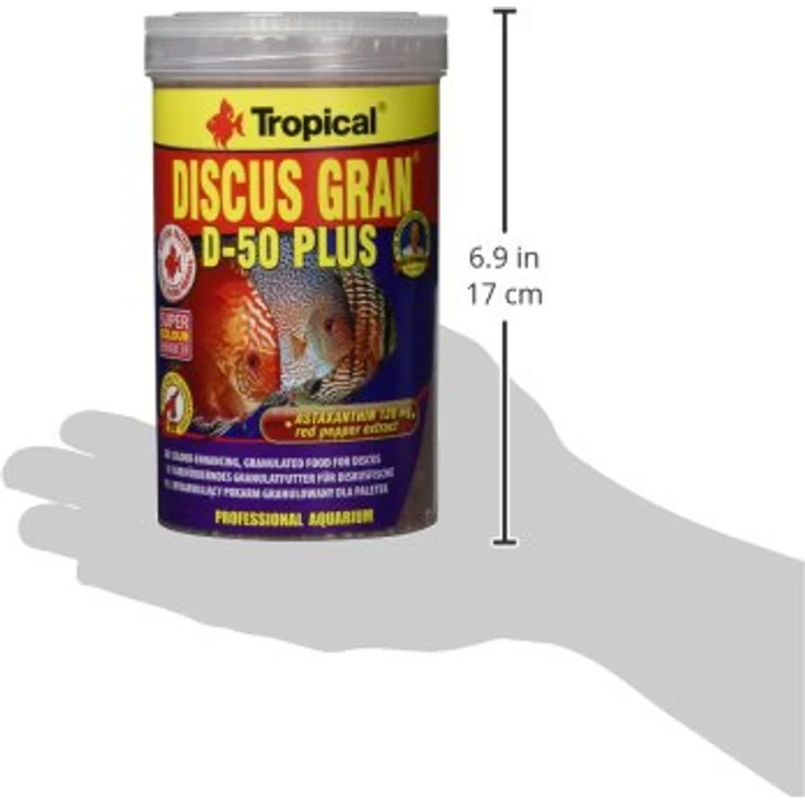 Tropical Discus Gran D-50 Plus, hochwertiges Fischfutter für Diskusfische, 1 x 1 l – Bild 2